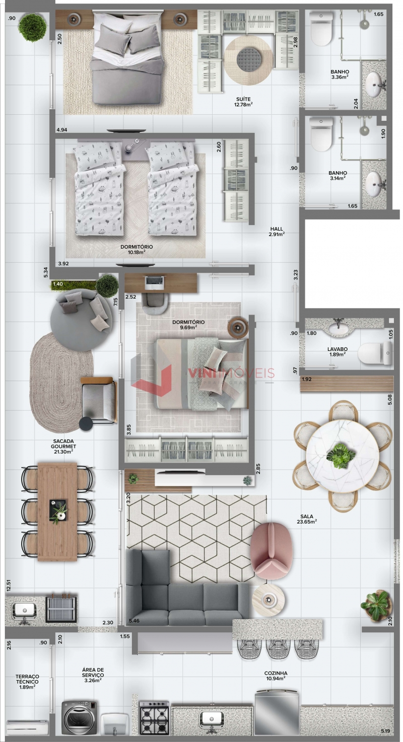 Apartamento em Guilhermina